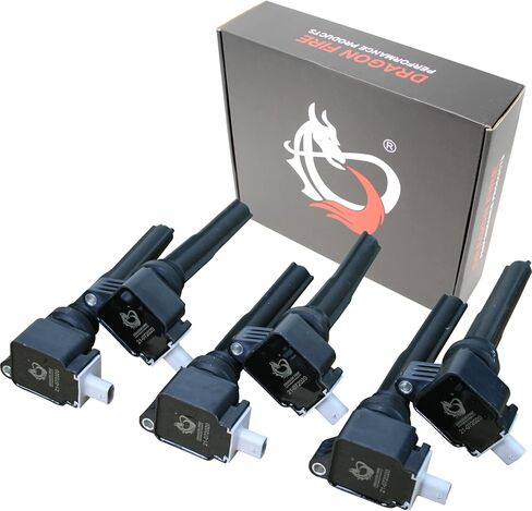 مجموعة حزمة الطاقة من AIP Electronics Dragon FIRE Performance 6 قطع متوافقة مع Ford 2017-2021 ECOBOOST 3.5L V6 F150 Expedition Navigator UF826 UF-826 HL3Z12029A DG585 OEM Fit DFC1031-6 in Saudi Arabia
