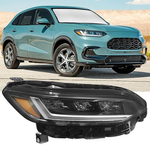 مصباح أمامي LED أسود لهوندا HR-V 2023-2025 LED DRL كشافات للراكب الأيمن 331003W0A02 33100-3W0-A02 in Kuwait