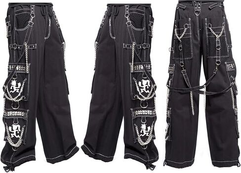 Men Alternative Goth Unisex Pants Black/Jeans Apocalyptic Punk Pants Emo Pant(Medium) in Saudi Arabia