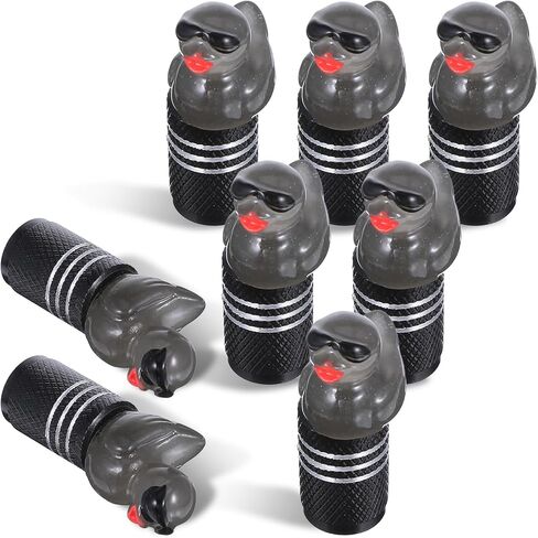 8 Pack Funny Duck Sunglasses Car Tire Valve Caps, Tire Valve Stem Caps Cover for Car SUV Truck, Corrosion Resistant Premium Anodized Alloy Car Tire Valve Caps, Decorative Tire Valve Caps in Saudi Arabia