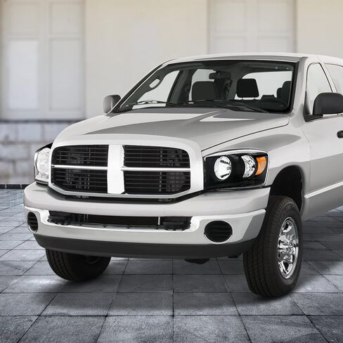 مجموعة المصابيح الأمامية الأمامية لـ 2006-2008 DODGE RAM 1500/2006-2009 DODGE RAM 2500, 3500 Pickup - استبدال المصابيح الأمامية، أضواء المصد الأمامي in Kuwait