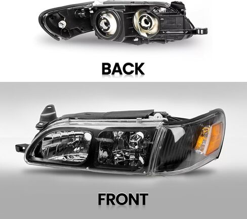 YLT AUTO 4PCS Black Clear Headlights and Corner Lamp Compatible with 1993-1997 Toyota Corolla,Corner Signal for 93-97 Toyota Corolla JDM Style in Saudi Arabia