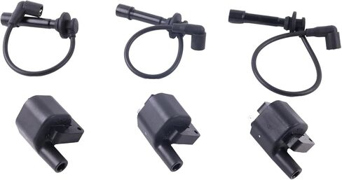 3PCS Ignition Coil MIA11721 & 3PCS Plug Wire MIA11722 MIA11723 MIA11724 Compatible with John Deere XUV825i S4 Gator Utility Vehicles in Saudi Arabia