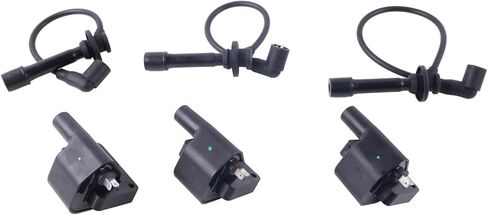 3PCS Ignition Coil MIA11721 & 3PCS Plug Wire MIA11722 MIA11723 MIA11724 Compatible with John Deere XUV825i S4 Gator Utility Vehicles in Saudi Arabia