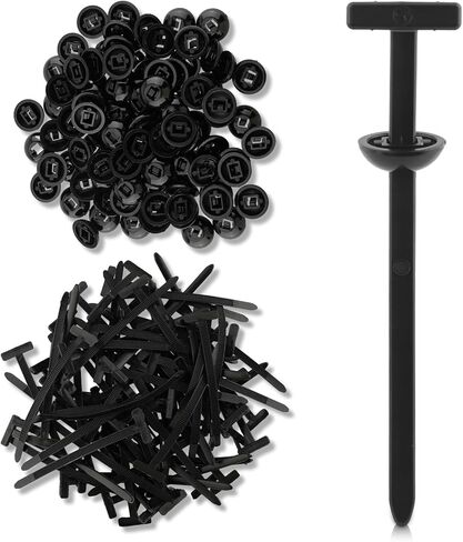 100PCS Universal Nylon Cable Tie Buckle Multifunctional Zip Ties Self-Locking Plastic Rivet Zip Ties Push Pin Clip Snap-Fit Ziptie Bumper Retainer for Car Repairs in Saudi Arabia