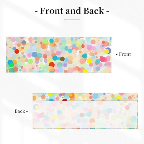 Short Rod Pocket Curtain Valance,Bright and Colorful Dots Window Treatment Decor Curtains for Kitchen Living Room, Bedroom, 1 Panel, 54" W x 18" L in Saudi Arabia