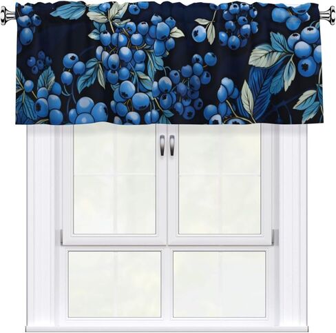 Short Rod Pocket Curtain Valance,Bright and Colorful Dots Window Treatment Decor Curtains for Kitchen Living Room, Bedroom, 1 Panel, 54" W x 18" L in Saudi Arabia