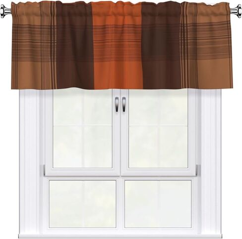 Short Rod Pocket Curtain Valance,Bright and Colorful Dots Window Treatment Decor Curtains for Kitchen Living Room, Bedroom, 1 Panel, 54" W x 18" L in Saudi Arabia
