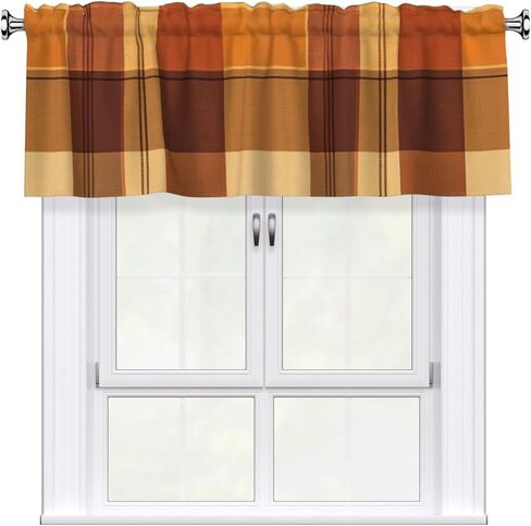 Short Rod Pocket Curtain Valance,Bright and Colorful Dots Window Treatment Decor Curtains for Kitchen Living Room, Bedroom, 1 Panel, 54" W x 18" L in Saudi Arabia