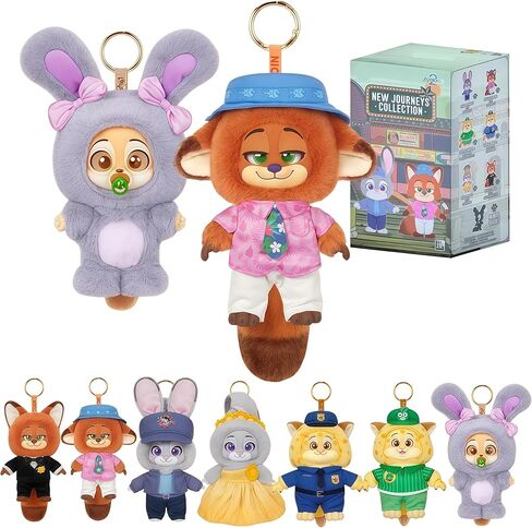 MINISO Zootopia New City Tour Series Blind Box - بضاعة فيلم Nick & Judy قطعة واحدة عشوائية in Saudi Arabia
