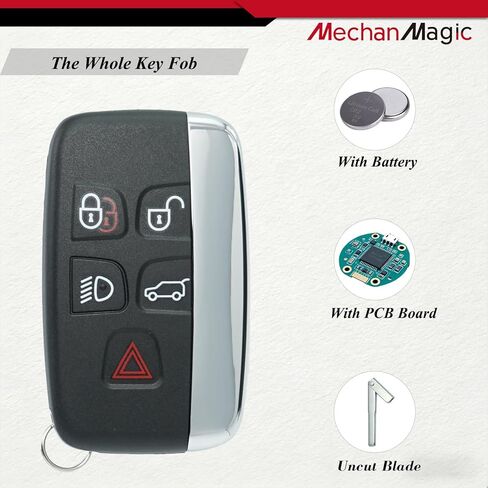 استبدال MechanMagic Smart Key Fob يناسب Land Rover Range Rover Discovery Evoque Jaguar F-Pace F-Type XE XF XJ 2011-2019 KOBJTF10A للتحكم عن بعد للدخول بدون مفتاح مع in Kuwait
