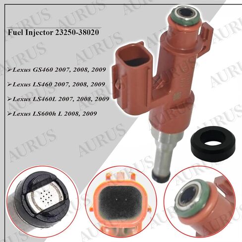 X1 Aurus OEM حاقن الوقود 23250-38020 297500-0740 متوافق مع 2007 2008 2009 لكزس GS460 LS1460 LS460L 4.6L LS600h L 5.0L V8 محرك اسطوانة سيدان 4 أبواب 23209-38020 in Kuwait