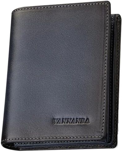 محافظ VANNANBA للرجال من الجلد الطبيعي بمحفظة RFID ثنائية الطي وحامل بطاقات الائتمان مع نافذة لبطاقة الهوية in Saudi Arabia
