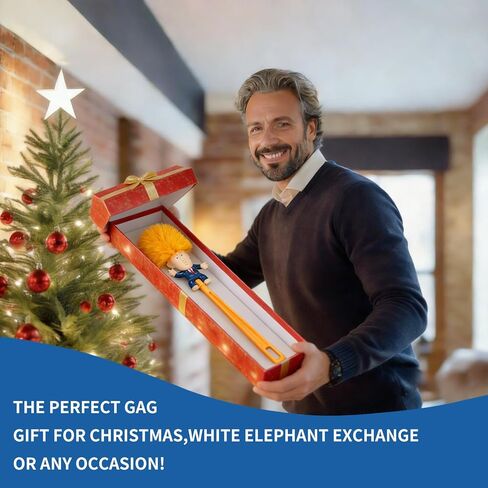 قطعتان من فرشاة المرحاض ترامب المضحكة مع خطافات لاصقة، أداة تنظيف فرشاة المرحاض المزحة، تجعل المرحاض رائعًا مرة أخرى، هدية الكمامة لديكور الحمام، الترحيب بالمنزل الجديد، حفلة الفيل الأبيض in Kuwait