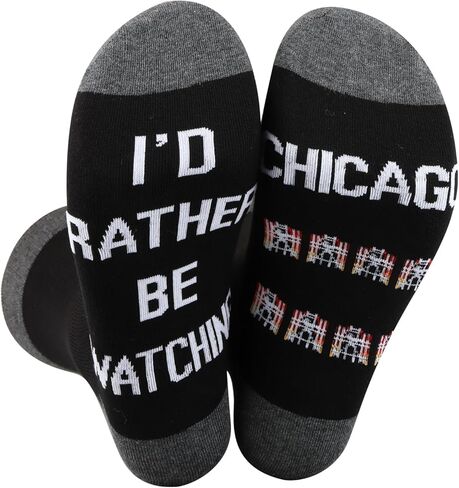 BWWKTOP Chicago Musical Socks Chicago Musical Gifts I'd Rather Be Watching Chicago Musical Theater Socks in Saudi Arabia