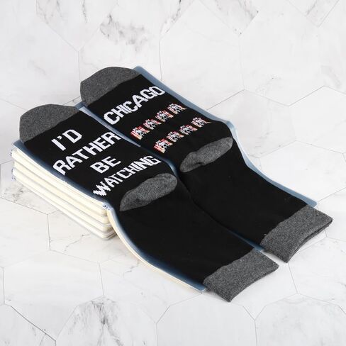 BWWKTOP Chicago Musical Socks Chicago Musical Gifts I'd Rather Be Watching Chicago Musical Theater Socks in Saudi Arabia