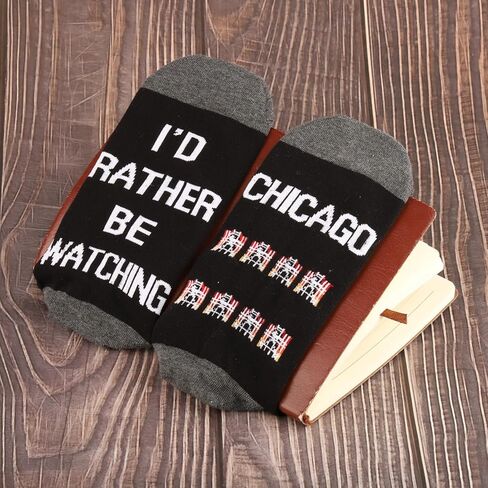 BWWKTOP Chicago Musical Socks Chicago Musical Gifts I'd Rather Be Watching Chicago Musical Theater Socks in Saudi Arabia