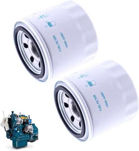 70000-43081 2Pcs Fuel Filter for Kubota Tractor L175 L185 L2050 L225 L235 L2350 L245 L245HC L2500 L295 L305 L345 G4200 G4200H G5200H G6200H Engine D905 D1105 D1302 D722 V2403 V1902# 15221-43080 in Saudi Arabia