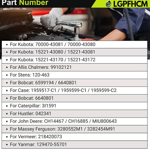70000-43081 2Pcs Fuel Filter for Kubota Tractor L175 L185 L2050 L225 L235 L2350 L245 L245HC L2500 L295 L305 L345 G4200 G4200H G5200H G6200H Engine D905 D1105 D1302 D722 V2403 V1902# 15221-43080 in Saudi Arabia