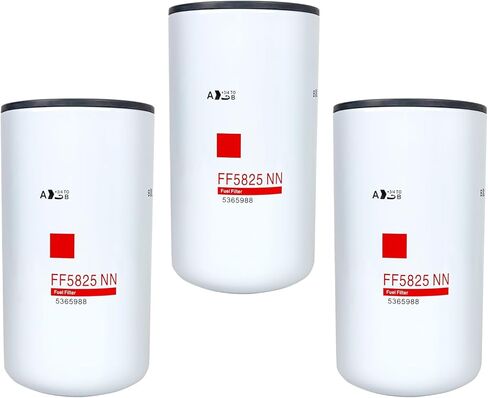 فلتر الوقود FF5825NN متوافق مع محركات C ummins ISX11.9، ISX15.0، QSX11.9، X15، بطانة الشحن بيتر بيلت كين وورث يستبدل شاحنات FF5825NN، 5599456، 5365988، DBF6776، BF46129، WF10515، 3 عبوات in Kuwait