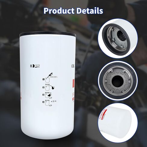 فلتر الوقود FF5825NN متوافق مع محركات C ummins ISX11.9، ISX15.0، QSX11.9، X15، بطانة الشحن بيتر بيلت كين وورث يستبدل شاحنات FF5825NN، 5599456، 5365988، DBF6776، BF46129، WF10515، 3 عبوات in Kuwait