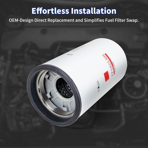 فلتر الوقود FF5825NN متوافق مع محركات C ummins ISX11.9، ISX15.0، QSX11.9، X15، بطانة الشحن بيتر بيلت كين وورث يستبدل شاحنات FF5825NN، 5599456، 5365988، DBF6776، BF46129، WF10515، 3 عبوات in Kuwait