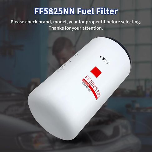 فلتر الوقود FF5825NN متوافق مع محركات C ummins ISX11.9، ISX15.0، QSX11.9، X15، بطانة الشحن بيتر بيلت كين وورث يستبدل شاحنات FF5825NN، 5599456، 5365988، DBF6776، BF46129، WF10515، 3 عبوات in Kuwait