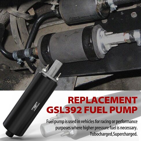 1PZ GSL392 Inline Fuel Pump & 58 PSI Fuel Filter Regulator 58 PSI LS Swap Fuel Pump EFI Conversion Fuel Filter Pressure Regulator 255LPH High Pressure External Pump 6AN Fittings 400-939 GSL392-400-939 in Saudi Arabia