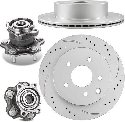 مجموعة فرامل أمامية مقاس 12.98 بوصة متوافقة مع 2014 2015 2017 2018 Acura RLX، 2010 2011 2012 2013 Acura ZDX، لـ Acura MDX، مجموعة فرامل Honda Pilot والدوارات، 31468 1280 in Kuwait