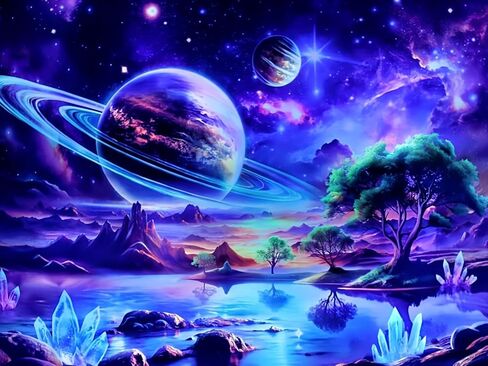 12 Pack Diamond Art Kits for Adults, Moon Landscape 5D Diamond Painting for Adult Beginners,DIY Full Drill Round Gem Painting Dot Art Sets,Home Wall Decor 9.8x13.8 Inch in Saudi Arabia