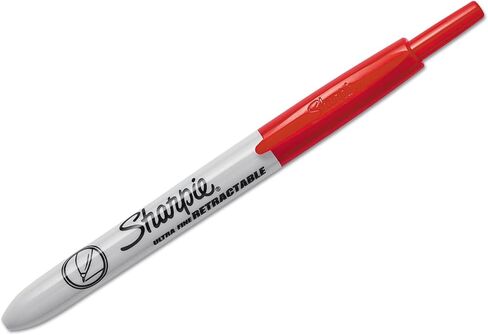 SHARPIE Retractable Permanent Markers, Ultra Fine Point, Blue, 12 Count - 1735792 in Saudi Arabia