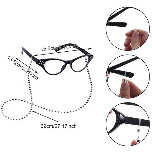 5 Pieces Old Lady Costume Set Granny Costume Wig Set with Wig Glasses Chain Glasses Pearl Necklace for Halloween Cosplay Party in Kuwait