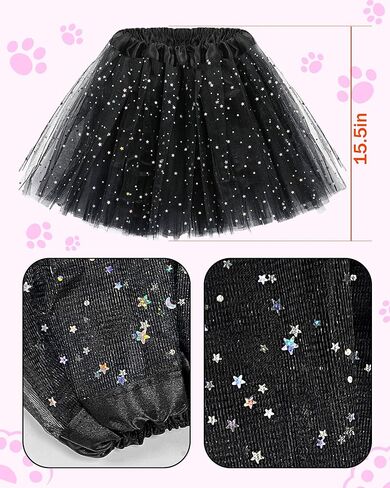 مجموعة زي القطة السوداء من Dolkoic، عصابة رأس على شكل آذان القطط، مطرزة بالترتر للنساء، أسبوع الكتاب، الهالوين التنكرية in Kuwait