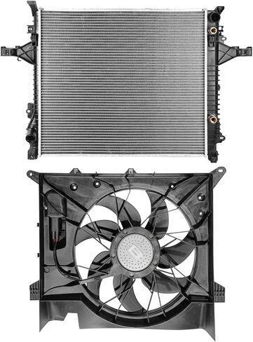 Cooling Fan Assembly Compatible with 2003-2005 for Volvo for XC90 2.9L 2003-2006 for Volvo for XC90 2.5L,Radiator Fan Direct Fit Replacement for Engine Cooling Fan & Radiator in Saudi Arabia