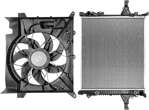 Cooling Fan Assembly Compatible with 2003-2005 for Volvo for XC90 2.9L 2003-2006 for Volvo for XC90 2.5L,Radiator Fan Direct Fit Replacement for Engine Cooling Fan & Radiator in Saudi Arabia