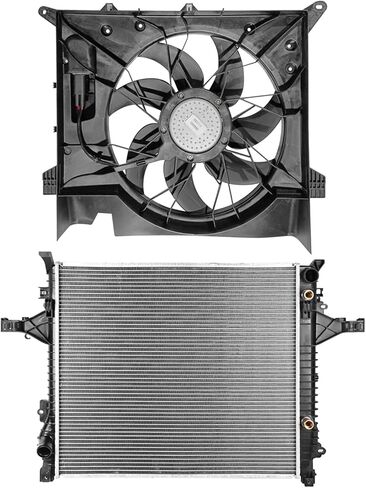 Cooling Fan Assembly Compatible with 2003-2005 for Volvo for XC90 2.9L 2003-2006 for Volvo for XC90 2.5L,Radiator Fan Direct Fit Replacement for Engine Cooling Fan & Radiator in Saudi Arabia