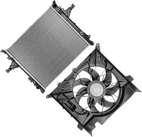 Cooling Fan Assembly Compatible with 2003-2005 for Volvo for XC90 2.9L 2003-2006 for Volvo for XC90 2.5L,Radiator Fan Direct Fit Replacement for Engine Cooling Fan & Radiator in Saudi Arabia