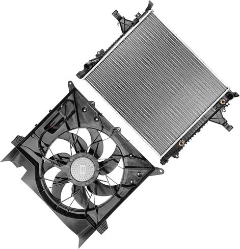 Cooling Fan Assembly Compatible with 2003-2005 for Volvo for XC90 2.9L 2003-2006 for Volvo for XC90 2.5L,Radiator Fan Direct Fit Replacement for Engine Cooling Fan & Radiator in Saudi Arabia