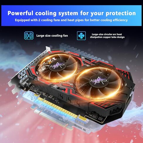 GTX 1050 Ti 4G Graphics Card, 128 Bit GDDR5 PCI Express 3.0 Graphics Card, DVI VGA HDMI Graphics Card with Twin Freeze Fans Gaming GPU (1050 TI) in Kuwait