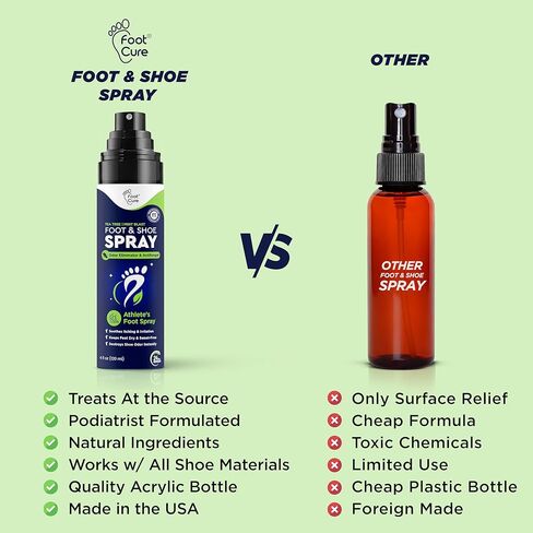 رذاذ رائحة القدم من شجرة الشاي - مزيل الروائح الكريهة للأحذية ذات الرائحة الكريهة من النعناع للأقدام ذات الرائحة الكريهة، مزيل رائحة القدم للرياضيين لا مزيد من الأحذية ذات الرائحة الكريهة أو الأقدام النتنة | يزيل الروائح ويتحكم فيها ويمنعها - 120 مل صنع ف in Kuwait