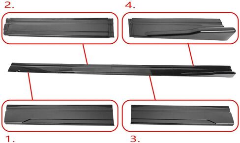 Side Skirts Body Kit Panel Splitter Gloss Black Fit for T0Y0TA Corolla 2010-2022 SE XSE LE XLE 2M/78.7'' in Saudi Arabia