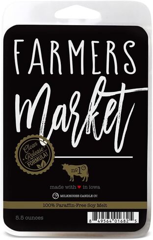 شركة ميلك هاوس كاندل سوق المزارعين يذوب شمع الصويا – الكشمش الأحمر | طماطم | معطر برائحة طحلب الحديقة - 5.5 أونصة، مصبوب يدويًا، صنع في الولايات المتحدة الأمريكية in Kuwait