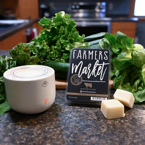 شركة ميلك هاوس كاندل سوق المزارعين يذوب شمع الصويا – الكشمش الأحمر | طماطم | معطر برائحة طحلب الحديقة - 5.5 أونصة، مصبوب يدويًا، صنع في الولايات المتحدة الأمريكية in Kuwait