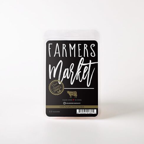 شركة ميلك هاوس كاندل سوق المزارعين يذوب شمع الصويا – الكشمش الأحمر | طماطم | معطر برائحة طحلب الحديقة - 5.5 أونصة، مصبوب يدويًا، صنع في الولايات المتحدة الأمريكية in Kuwait