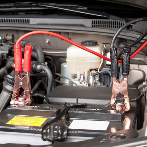 قطعتان من مشابك كابلات البطارية، مشابك بطارية السيارة 1500 أمبير من النحاس النقي لكابلات القفز شديدة التحمل، مشابك بديلة لقوارب الشاحنات والسيارات، أطراف وصلة توصيل البطارية باللون الأحمر + الأسود in Kuwait