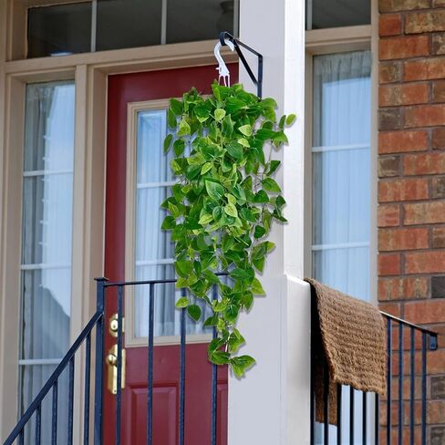 نباتات Adak المزيفة المعلقة (عبوتان) - أكاليل خضراء من اللبلاب الاصطناعي لديكور الغرفة وغرفة النوم وغرفة المعيشة والمطبخ والمكتب والفناء - ديكور معلق داخلي وخارجي (بدون أصيص زهور) in Kuwait
