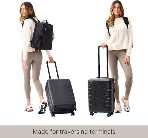 Baggallini Set Wave 22" 4 Wheel Hardside Carry-On Luggage - Lightweight Carry On Suitcase with Wheels in Saudi Arabia
