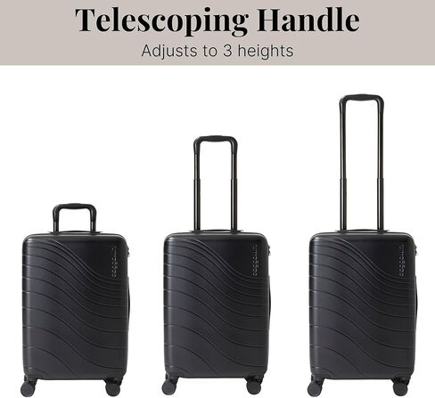 Baggallini Set Wave 22" 4 Wheel Hardside Carry-On Luggage - Lightweight Carry On Suitcase with Wheels in Saudi Arabia