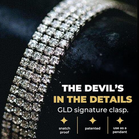 قلادة تنس باجيت من GLD - سلسلة باجيت للرجال والنساء باللون الأصفر والأبيض والذهبي الوردي من 3 مم إلى 8 مم، 16 بوصة - 22 بوصة - متوفرة في تنس الزمرد والتنس الوردي ووصلة سلسلة التنس in Kuwait