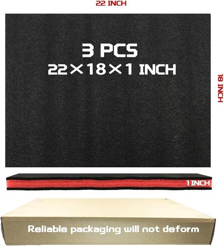 Tool Box Foam, 3Pack 22x18x1 Inch Kaizen Foam Inserts for Hard Cases & DIY, Professional Shock-Absorption Liners for Ultimate Tool Protection in Saudi Arabia
